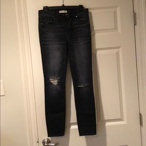 Madewell Black Distressed Jeans